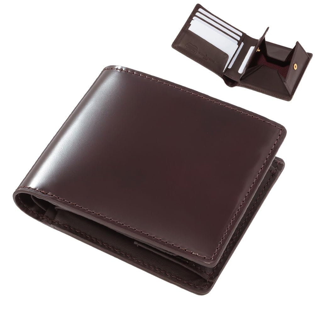 Amazon | [フライングホース] 二つ折り財布 財布 日本製 コードバン 馬